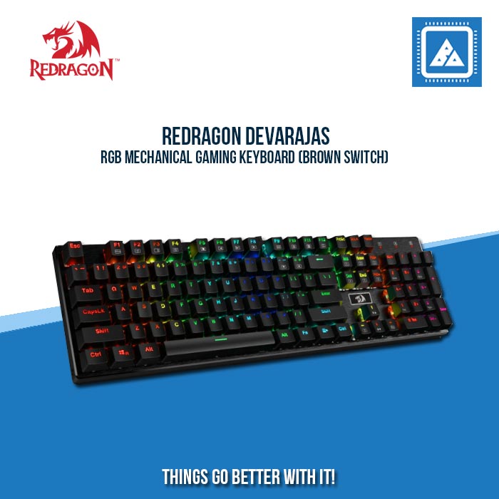 REDRAGON DEVARAJAS RGB MECHANICAL GAMING KEYBOARD (BROWN SWITCH) REDRAGON DEVARAJAS RGB MECHANICAL GAMING KEYBOARD (BROWN SWITCH)